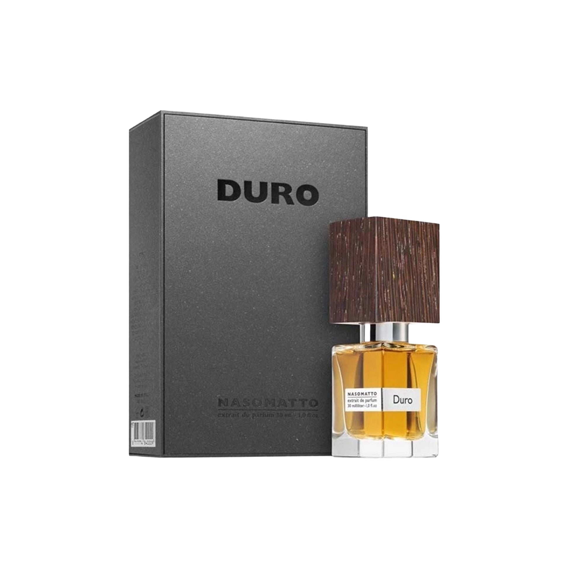 Nasomatto Duro luxury perfume, extrait with powerful woody and spicy accords in artistic design