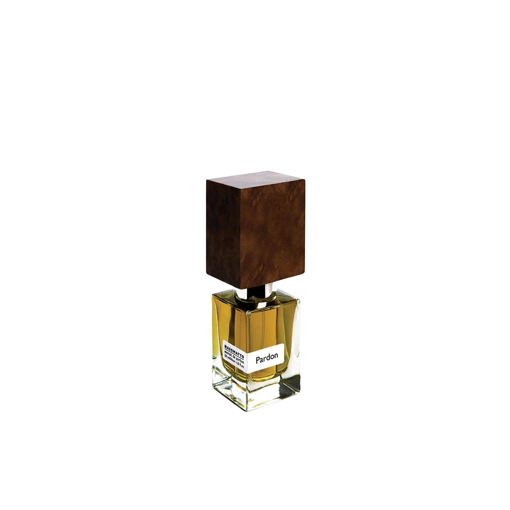 Nasomatto Pardon perfume, extrait with cacao, oud and sandalwood notes