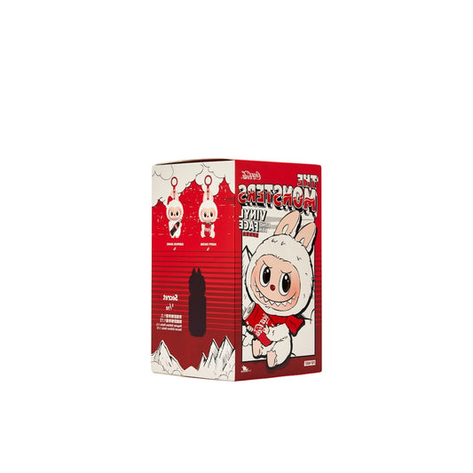 Pop Mart Coca Cola × Labubu, front view, surprise vinyl figure in Coca Cola-themed packaging.